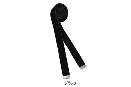 リボンタイ ベルベット 1.8cm幅【ブラック／金具シルバー】
