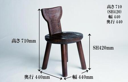 ≪大川の匠≫ フクロウ丸椅子（SH420) 大川家具