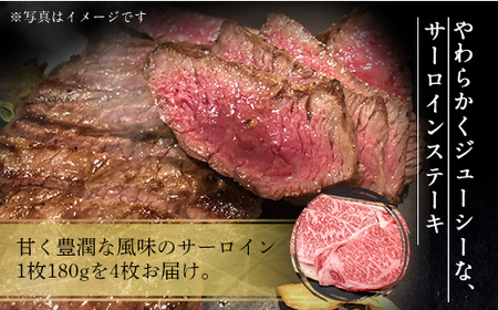近江牛 サーロインステーキ 180g×4枚 牛肉 和牛 黒毛和牛 焼肉 BBQ キャンプ サーロイン ステーキ 国産 贈答 ギフト お祝い 父の日 母の日 滋賀 愛荘