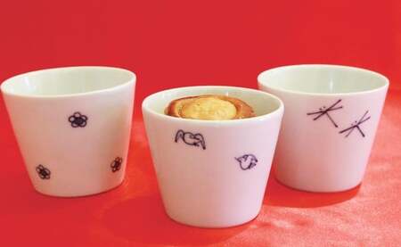 人気のお菓子屋さん♪ 杏慕樹 ポドケイク（青呉須・うつわ付き） F15-30