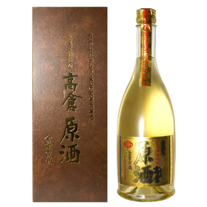 奄美大島酒造 黒糖焼酎 高倉原酒（金箔入り）39度 720ml A090-004 奄美 黒糖焼酎 高倉 金箔入り 米麹 黒糖 お酒 地酒 お祝い 贈答 ギフト 奄美大島酒造 樫樽 熟成 蒸留酒 本格焼酎 焼酎 糖質ゼロ プリン体ゼロ 奄美大島