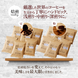 世界の自家焙煎珈琲豆テイスティングセット 100g×6種類【粉・中挽き】 A113-001-02 コーヒー 自家焙煎 粉 100g 6種類 テイスティングセット 浅煎り 中煎り 深煎り 海外産豆 エチオピア グァテマラ ブラジル コスタリカ インド インドネシア ケニア 自家焙煎珈琲こん日和