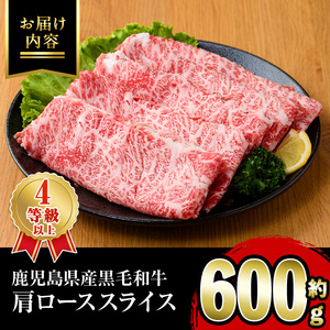 肩ロース スライス 黒毛和牛  600g【スターゼン】akn042-05