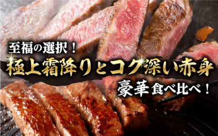 【全6回定期便】【ステーキ満喫セット】リブロース モモステーキ 総計900g （150g×6枚） 長崎和牛 A4?A5ランク【野中精肉店】 [VF76] 肉 牛肉 赤身 モモステーキ リブ リブロースステーキ 焼肉 定期便