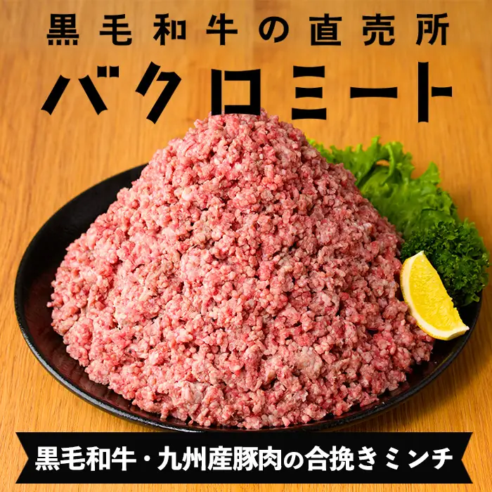 黒毛和牛と九州産豚肉を使用した合挽きミンチ（300g×4P 計1200g）【00-030-18】