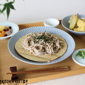 【美濃焼】 さざなみ 21深皿 3色セット 白 青白 ブルーグレー 瑞浪市 / JS企画 プレート パスタ皿 そば皿 深皿 [AZAZ097]