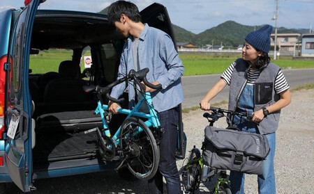 Tyrell(タイレル) FXα スカイブルー&ピアノブラック 自転車 折りたたみ式 ミニベロ スポーツ ロードバイク スポーツサイクル 簡単 コンパクト 通勤 通学 サイクリング 変速付き 香川県