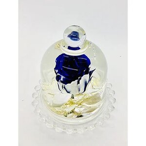 クリスタルドーム 「奇跡・青い薔薇」 ／ fleur misaki お祝い インテリア 雑貨 ハーバリウム プレゼント ギフト 奈良県 田原本町