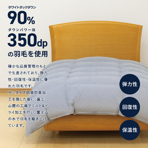 掛け布団 羽毛 ちょうどいい中厚タイプ ライトグレー シングル