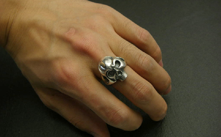 顎無し skull ring あご無し スカル リング ｜ 最適 な ボリューム の 指輪 です シルバー アクセサリー 髑髏 モチーフ 925 ハンドメイド 選べる サイズ アクセ ファッション 人気 シンプル ギフト プレゼント 年末年始 お中元 お歳暮 内祝い 快気祝い