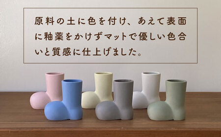 【美濃焼】piccola(ピッコラ) 一輪挿し nagagutsu(長ぐつ) ブルー 【金新製陶所】インテリア 雑貨 花瓶 一輪挿し お花 コンパクト ブルー 青 写真映え かわいい シンプル おしゃれ ギフト プレゼント 贈り物 送料無料 [MDG013]