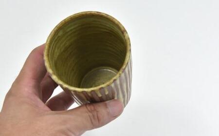 京焼 ビアグラス 遙白釉 木賊紋 （ ピスタチオグリーン） 1個 飲み物 コップ 緑 グリーン レンジ 食洗器 OK カップ 食器 焼き物 贈答 ギフト プレゼント 
