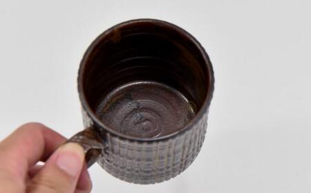 京焼 マグカップ 新羅釉 木賊紋  （ 黒 ）1個 グラス コップ ブラック レンジ 食洗器 OK カップ 食器 贈答 ギフト プレゼント 