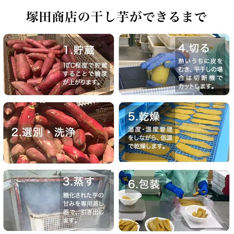 【 塚田商店 】茨城県産 平干し 食べ比べ セット（100g×4袋） 小分け 国産 茨城 さつまいも 芋 お菓子 おやつ デザート 和菓子 いも イモ 工場直送 マツコの知らない世界 [EE009sa]