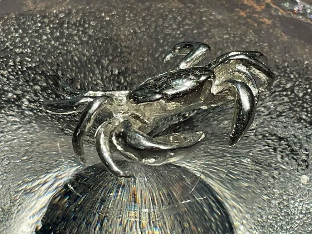 【清課堂】ガラスの池 香立てセット（沢蟹）