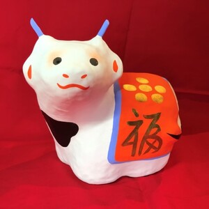 【伝統工芸品】干支 豆だるま（丑）1体、ミニチュアサイズ 干支 丑 ［小］1体 セット ※ 開運 願掛け 縁起物 魔除け 人形 民芸品 伝統技術 