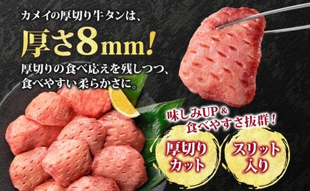特製 厚切り 牛タン スライス 塩味 500g 2パック 1kg 焼肉 牛 肉 BBQ バーベキュー 贅沢 焼き肉 タン 塩 ジューシー タン塩 焼くだけ タン中 タン元 グルメ お取り寄せ 時短 冷凍 カメイ株式会社 福島県 郡山市