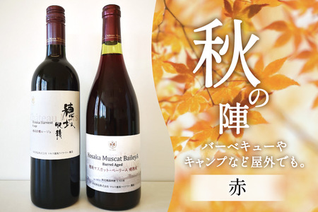 ワイン 赤 おまかせ マルスワイン 2本 セット ソムリエセレクト 日本ワイン ～秋の陣～  [本坊酒造 マルス穂坂ワイナリー 山梨県 韮崎市 20743115]