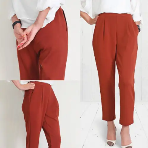 ミセスファッション福袋Lサイズ日本製婦人ボトムパンツサンプル含む3点 No.363