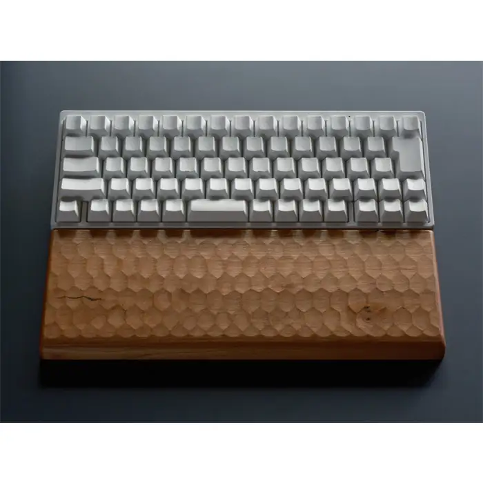 HHKB専用亀甲名栗ブラックチェリー製パームレスト＆ルーフ 200g No.452
