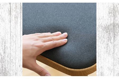 府中家具　COCCO Bench　ウォールナット　生地：イエロー No.658-05