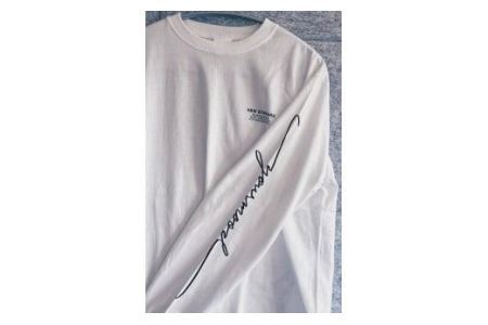 いわき市発D2Cブランド「yourmood」　NEWSTANDARD　ロングスリーブTシャツ　WHITE_M
