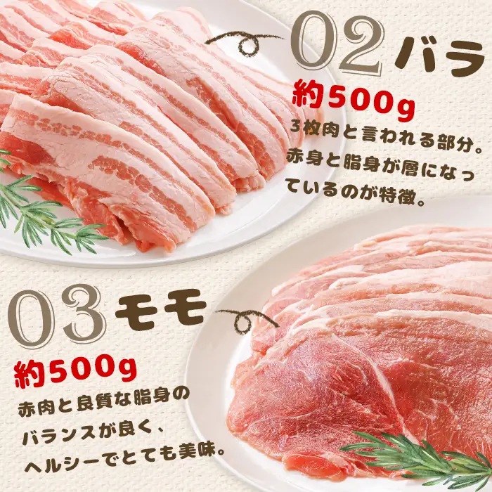 北海道中標津産 ミルキーポーク3点セット（計1.6kg）【1500102】