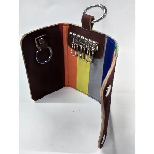 野球グローブの革製 手作り 三つ折りキーケースCBL No.159