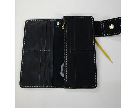 野球グローブの革製！長財布　夜桜 No.063