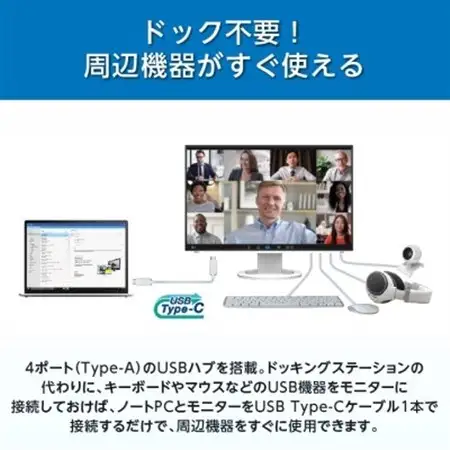 EIZO USB Type-C搭載24.1型液晶モニター FlexScan EV2485 ブラック_液晶 モニター パソコン pcモニター ゲーミングモニター USB Type-C_【1246770】