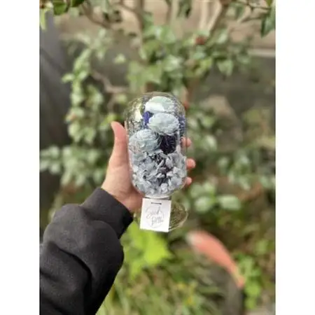 【青系】天球bottle flowers　Lsize_花・観葉植物 造花・プリザーブドフラワー 花 _【1308097】