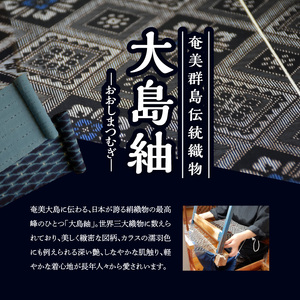 本場 奄美大島紬 サコッシュ ・ ポーチ （幾何学模様） W040-004-1u 雑貨 日用品