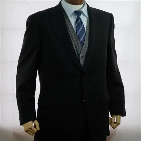 無地 メンズニット オープンベスト グレー M寸 15220_装飾品・工芸品 男性・メンズ 洋服 _【1219032】