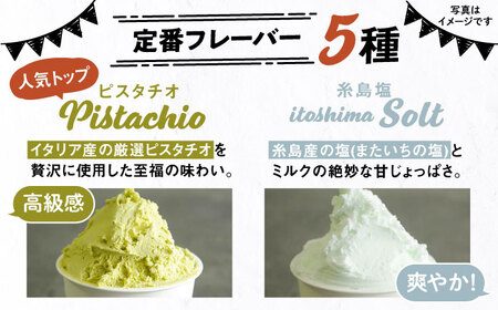 【全12回定期便】行列のできる アイスクリーム 屋 ジェラート 10個（定番5種×各2個） アイス 食べ比べ ギフト スイーツ プレゼント 糸島 / LoiterMarket ロイターマーケット [AGD019]