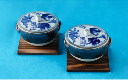 有田焼 グラタンペアセット（鳥獣戯画）【神田陶器店】グラタン 茶碗蒸し ポトフ オーブン対応 ペア 鳥獣戯画 ウサギ うさぎ ペア セット A50-320