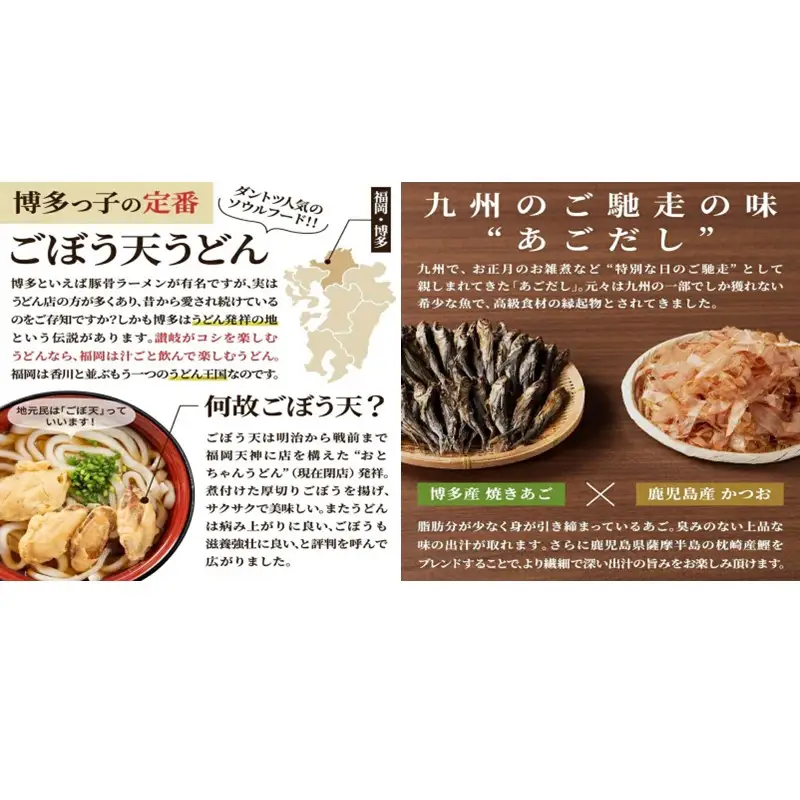 博多ごぼう天うどん 12食セット【簡易梱包でお届け】【A-794】