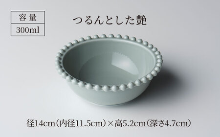 【美濃焼】ティアラ ボウル アッシュグレー 2個セット【Primitive陶舎花＊花】食器 鉢 フルーツボウル サラダボウル スープボウル 写真映え 洋風 ヨーロッパ風 カフェ風 かわいい おしゃれ [MFZ023]