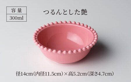 【美濃焼】ティアラ ボウル スイートピンク 2個セット【Primitive陶舎花＊花】食器 鉢 フルーツボウル サラダボウル スープボウル 写真映え 洋風 ヨーロッパ風 カフェ風 かわいい おしゃれ [MFZ024]