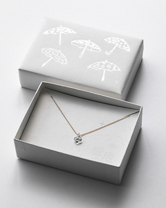 HARIO ネックレス＆ピアス セット「イイダ傘店 アジサイ グレー」シリーズ［HAII-AG-N］［HAII-AG-P］｜ HARIO ハリオ _DL14