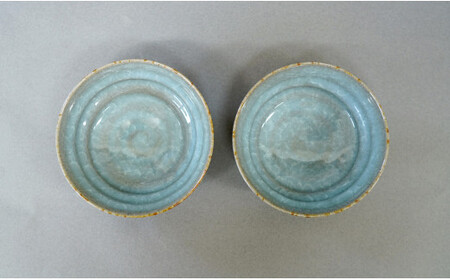 有田焼 貫入4寸（12cm）小鉢2個セット 青磁 食器 鉢 うつわ 作家 梶原大敬 茂正工房 A24-79