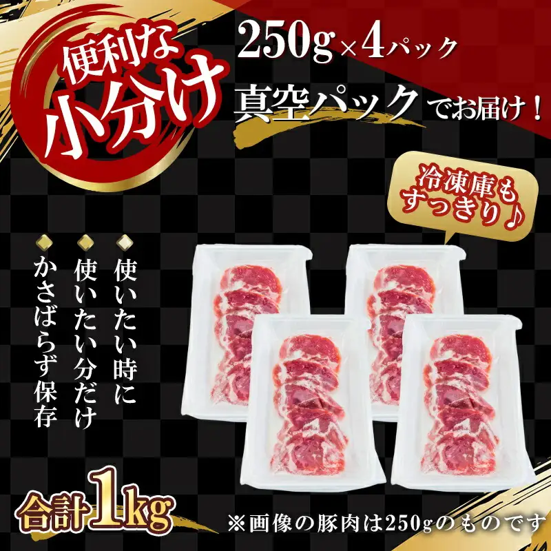 【農場直送】真空パック　北海道産　北島ワインポーク　ヒレカツ用肉 1kg 【小分け】【余市のブランド豚肉】　ワインで育てた豚　余市産豚肉　北海道産豚肉　国産豚肉　小分け豚肉　安心安全豚肉 北島豚 _Y067-0088