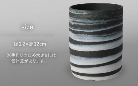 多治見市×春日井市コラボ【美濃焼】 MINO MAKELAY Tall 鉢 黒土マーブル × 【日本有数のサボテンの生産地】 春日井市の名店 後藤サボテン 【井澤コーポレーション】[TBP167]
