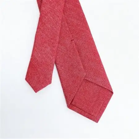 岡山デニムタイ【7.5cm巾】ストロベリーレッド_装飾品・工芸品 ネクタイ・ベルト 服飾小物 _【1457738】