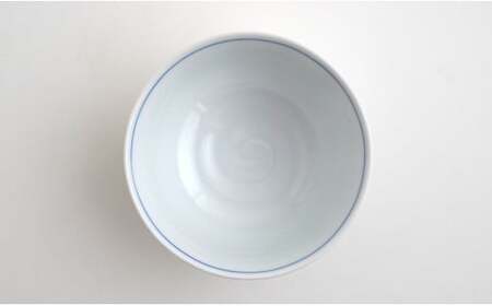 有田焼 福泉窯 染付呉須線面取茶付 大小セット お茶碗 シンプルモダン 手描き 渕上陶磁器 食器 うつわ 器 A35-258