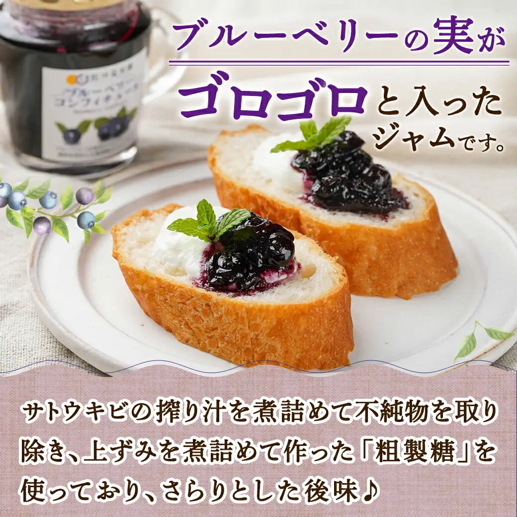 松川果実園のブルーベリージャムセット〔AA-J708〕_(都城市) ブルーベリー ジャム 無農薬栽培 果樹農家 松川果実園 3個