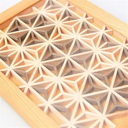 よしの組子スタンド麻の葉繋(山吹色)_雑貨     雑貨・日用品  家具・インテリア _【1439242】