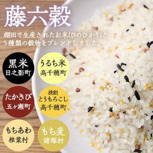 ＜全3回・定期便＞藤六穀(総計9袋・3袋×3回)【TT003】【一般社団法人 ツーリズム高千穂郷】