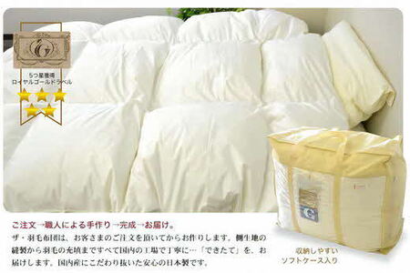 ザ・羽毛ふとん/立体キルト 布団 睡眠 寝具 ふとん【251-000024-10】【12.9-1】
