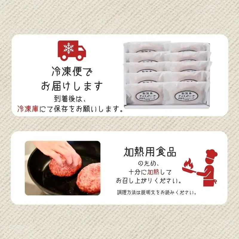 松阪牛・さくらポークハンバーグ120g×10個入り【snsk0004】