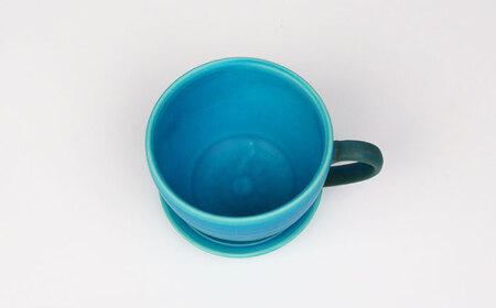 【美濃焼】コーヒーマグ ターコイズブルー 【BIJINTOUKI/美人窯】食器 マグカップ コップ コーヒーカップ 持ち手 取っ手 青色 ブルー ターコイズ 送料無料[MDF013]